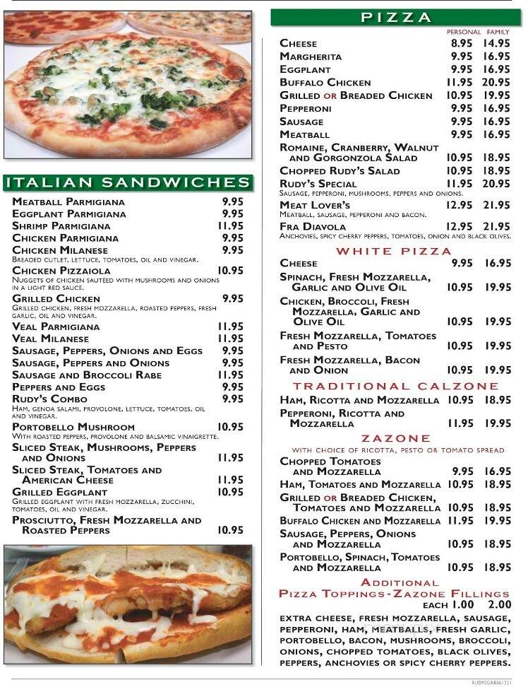 Rudy's Italian Restaurant - Garwood, NJ