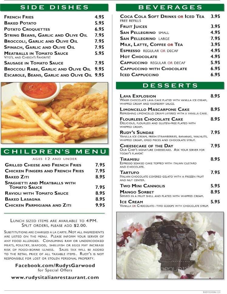 Rudy's Italian Restaurant - Garwood, NJ