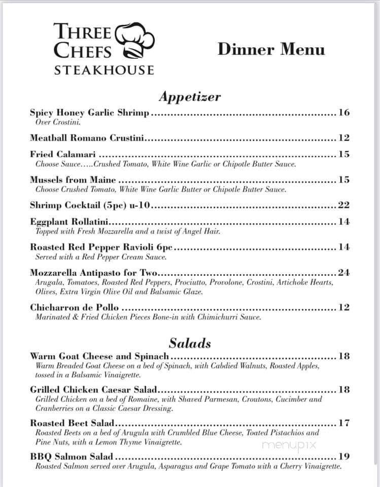 Three Chefs Steakhouse - Elmwood Park, NJ