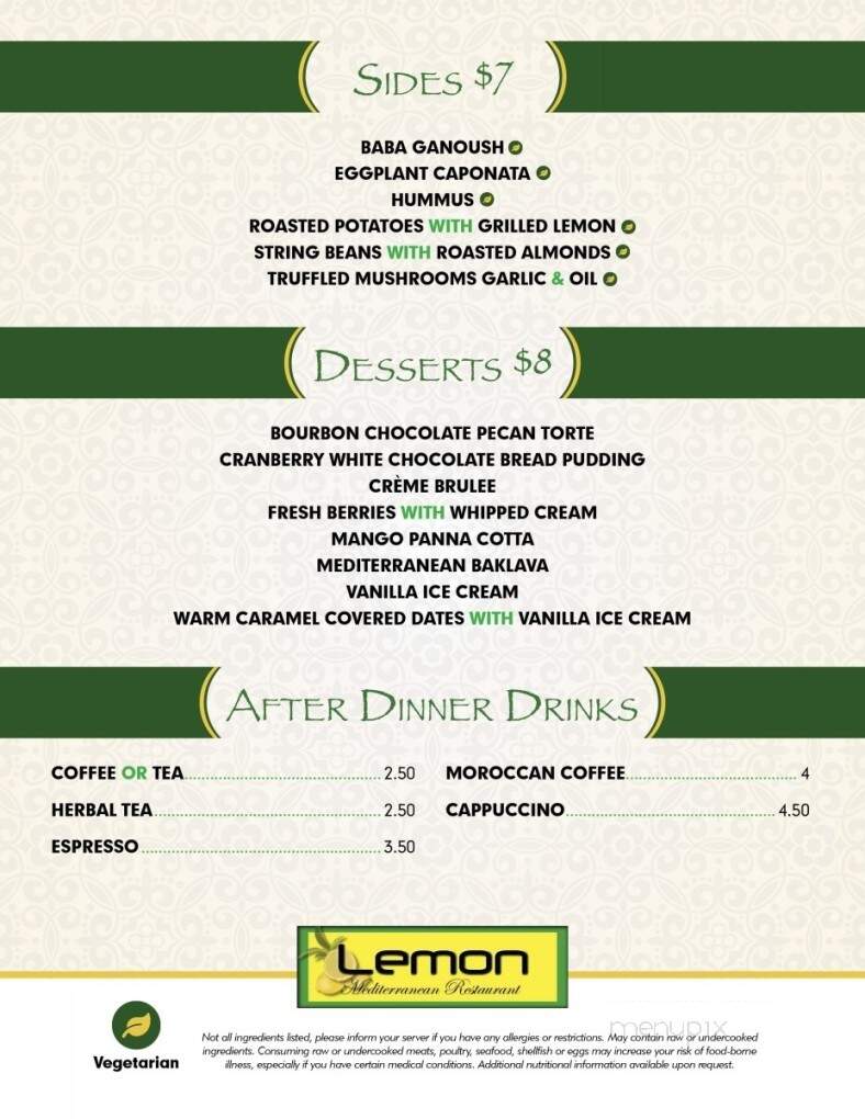 Lemon Mediterranean Restaurant - Freehold, NJ