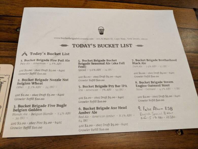 Bucket Brigade Brewery - Middle Township, NJ
