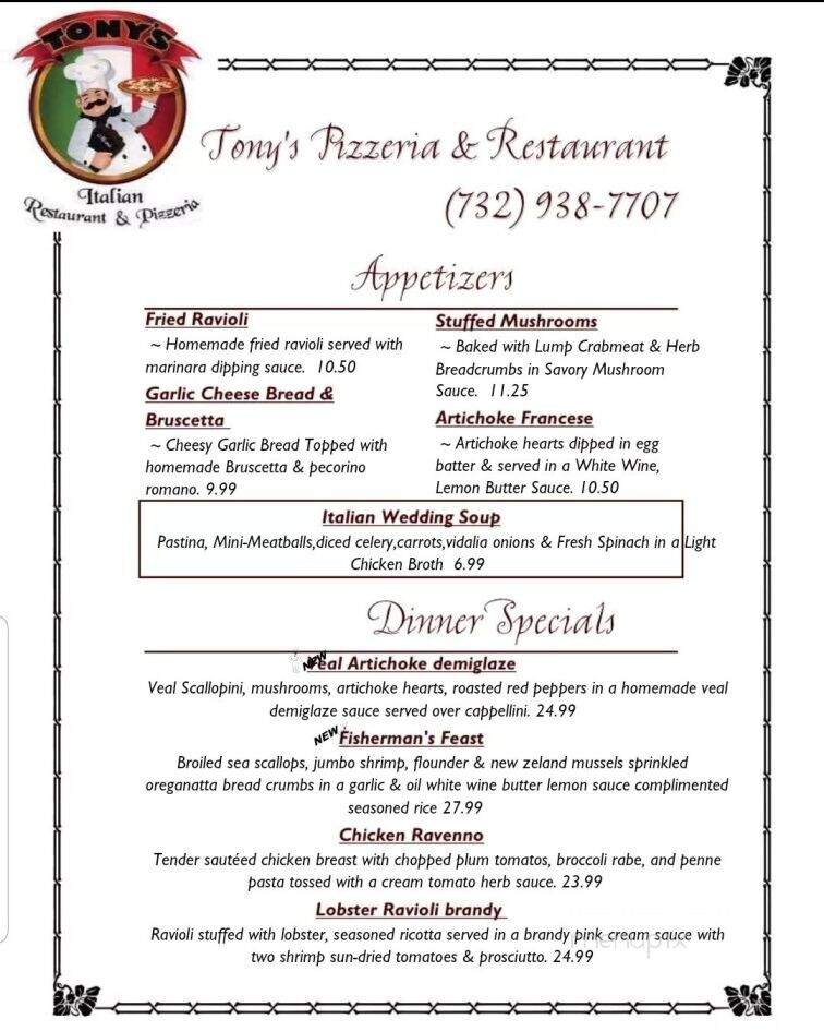 Tony's Pizzeria - Farmingdale, NJ