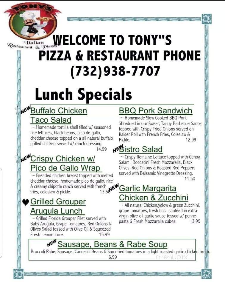 Tony's Pizzeria - Farmingdale, NJ