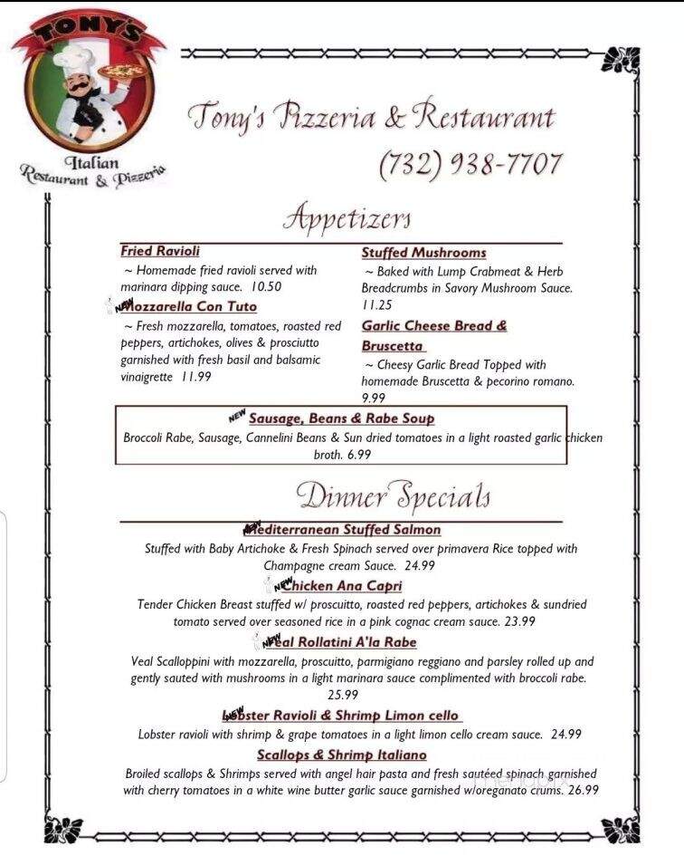 Tony's Pizzeria - Farmingdale, NJ