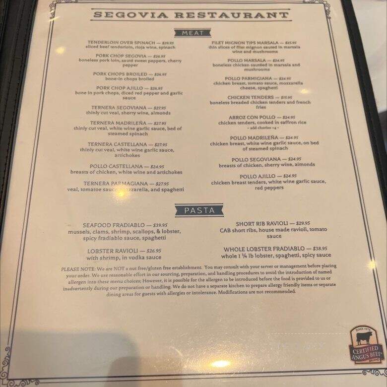 Segovia Restaurant Inc - Moonachie, NJ