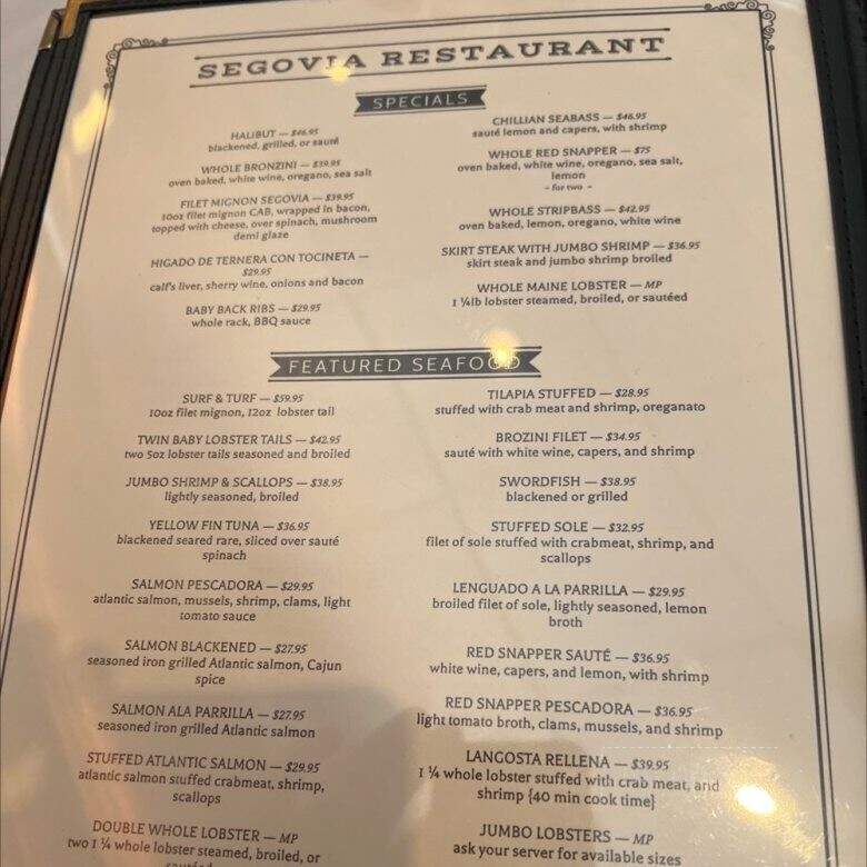 Segovia Restaurant Inc - Moonachie, NJ