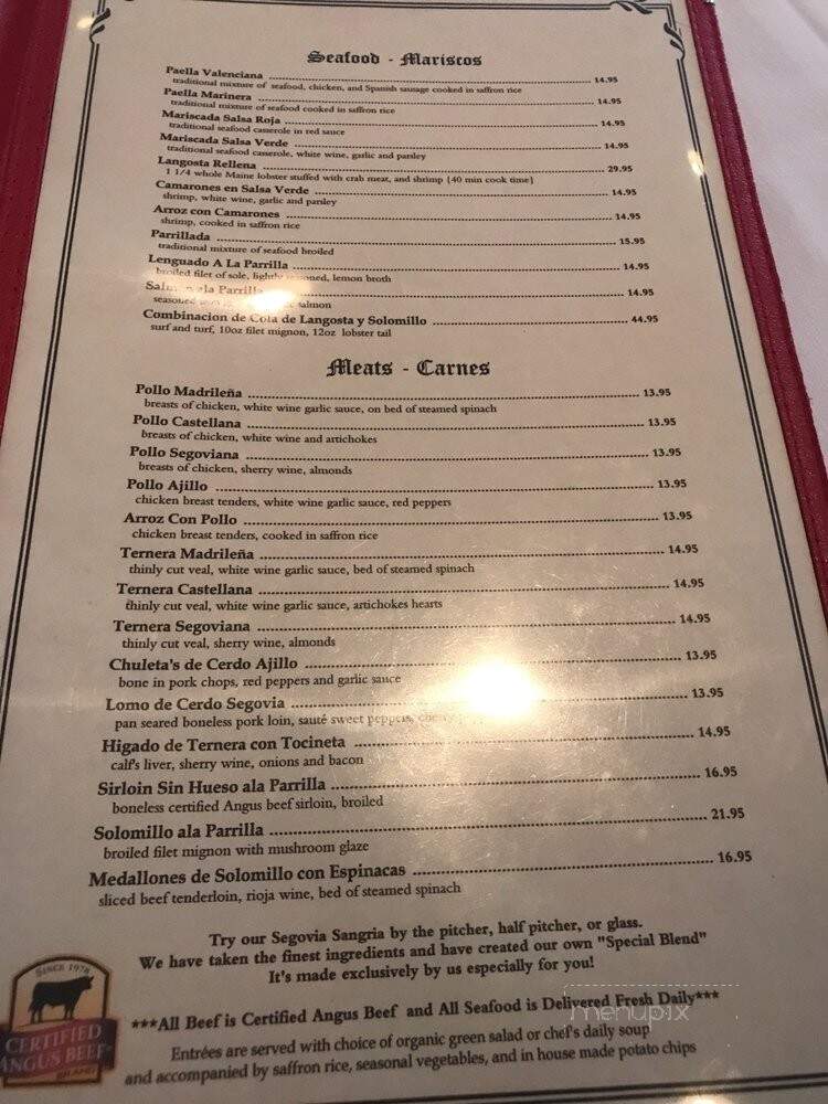 Segovia Restaurant Inc - Moonachie, NJ