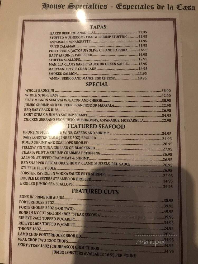 Segovia Restaurant Inc - Moonachie, NJ