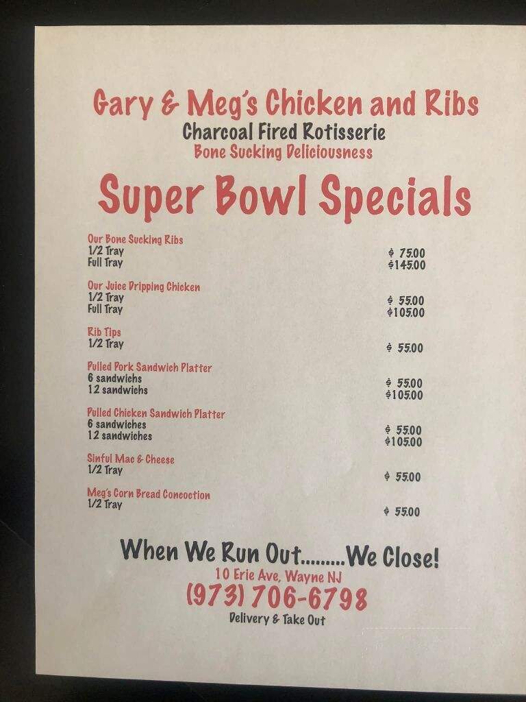 Gary & Meg's Chicken & Ribs - Wayne, NJ