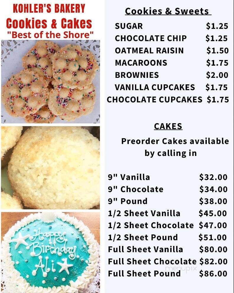 Kohler's Bakery - Avalon, NJ