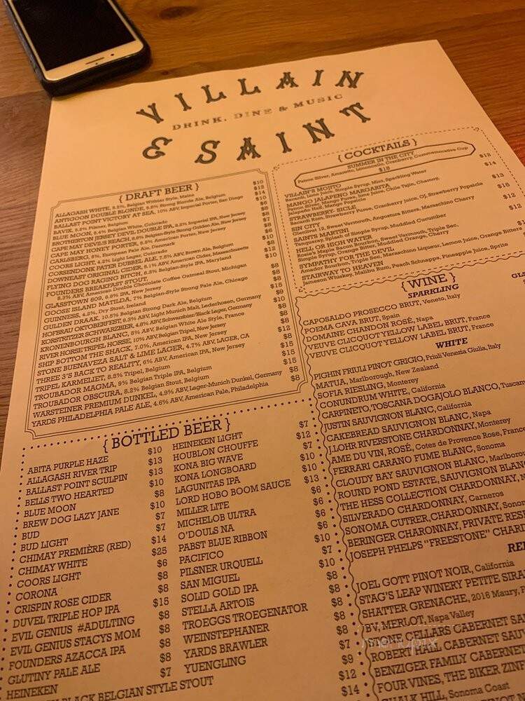 Villain & Saint - Atlantic City, NJ