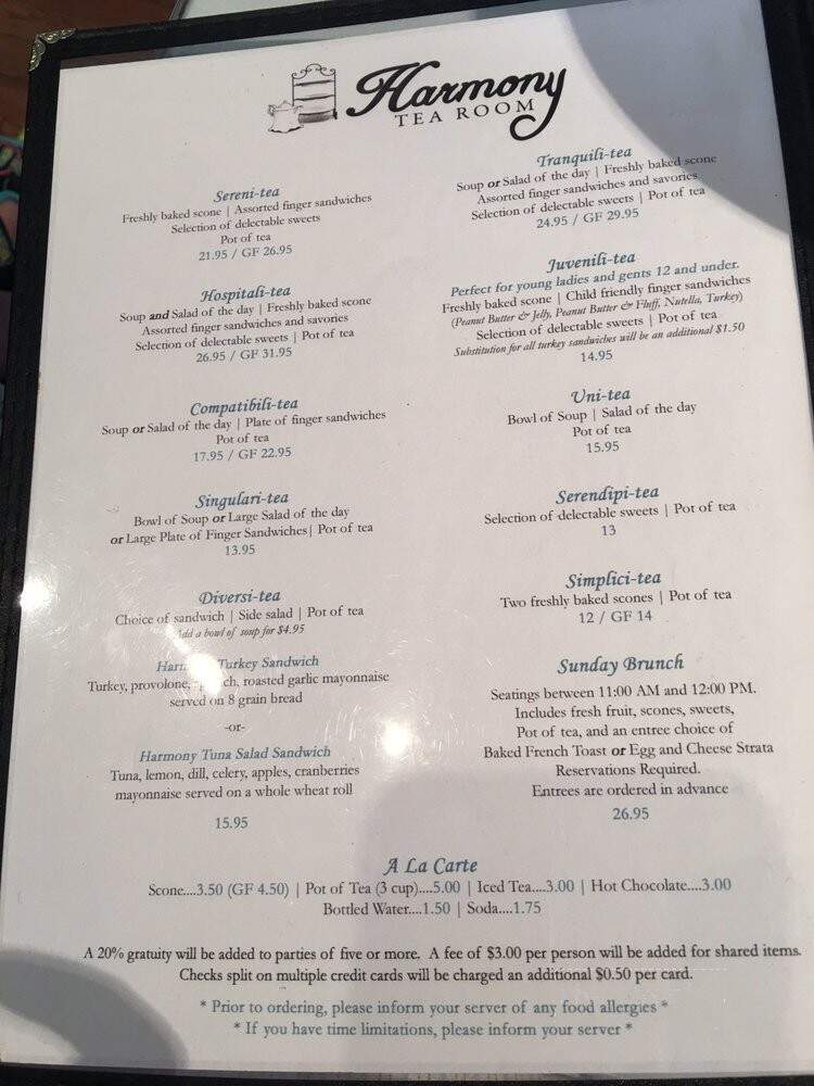 Harmony Tea Room - Westwood, NJ