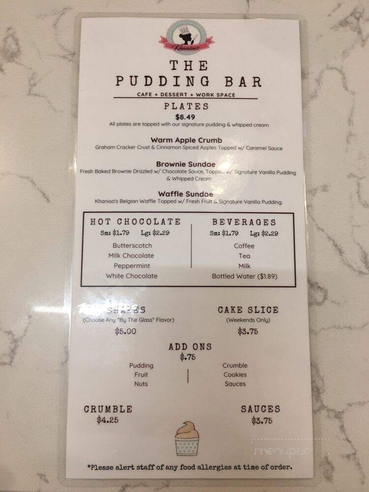 Khanisa's 'Pudding Bar' - Easton, PA