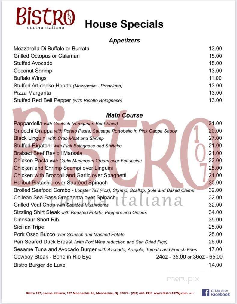 Bistro 107 - Moonachie, NJ