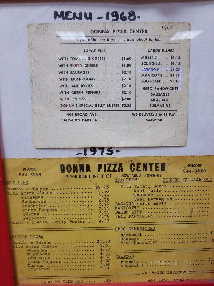 Donna Pizza Ctr - Palisades Park, NJ