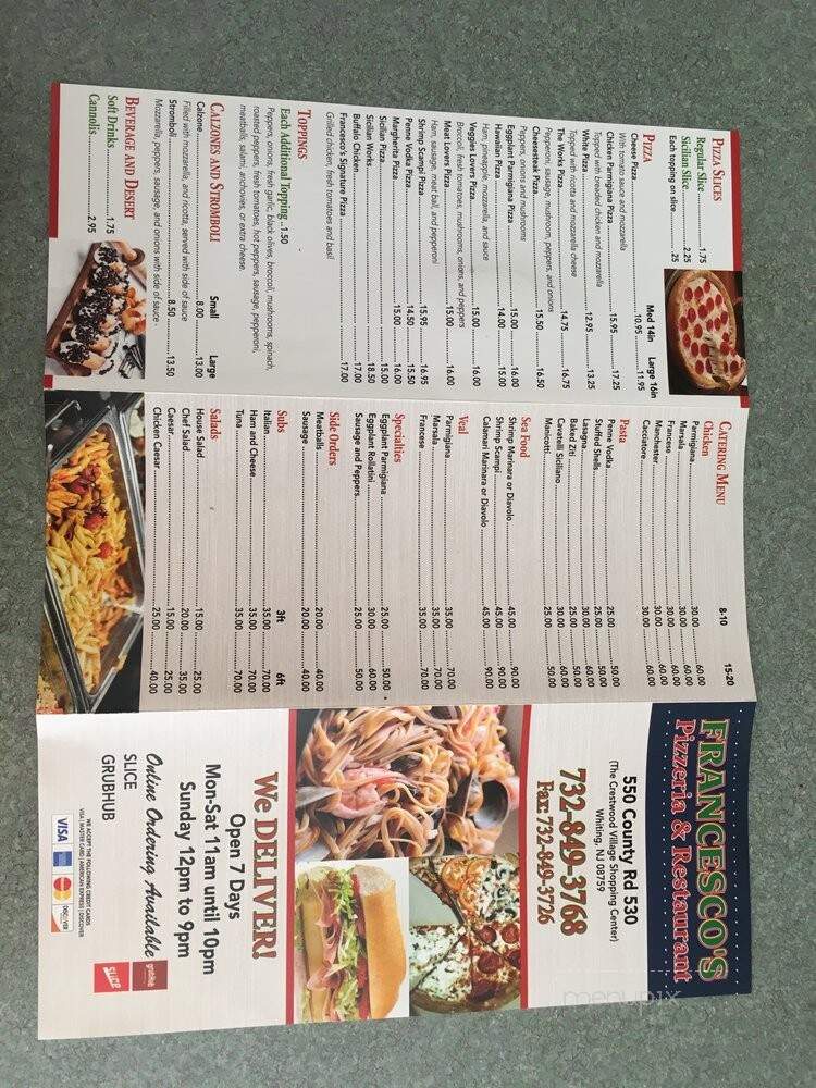 Francesco's Pizzeria & Restaurant - Manchester Township, NJ