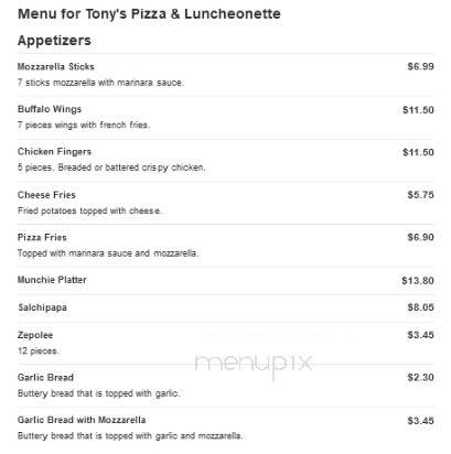 Tony's Pizza & Luncheonette - Paterson, NJ