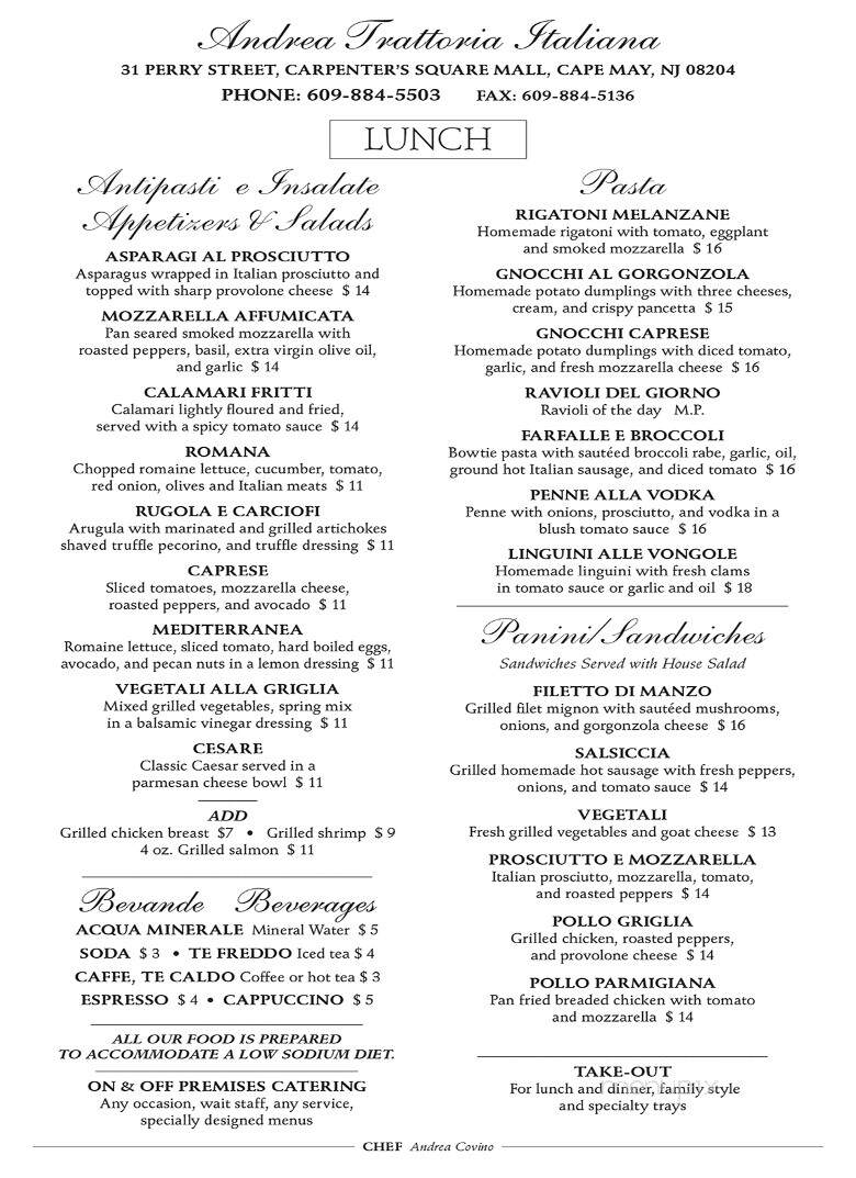 Andrea Trattoria Italiana - Cape May, NJ