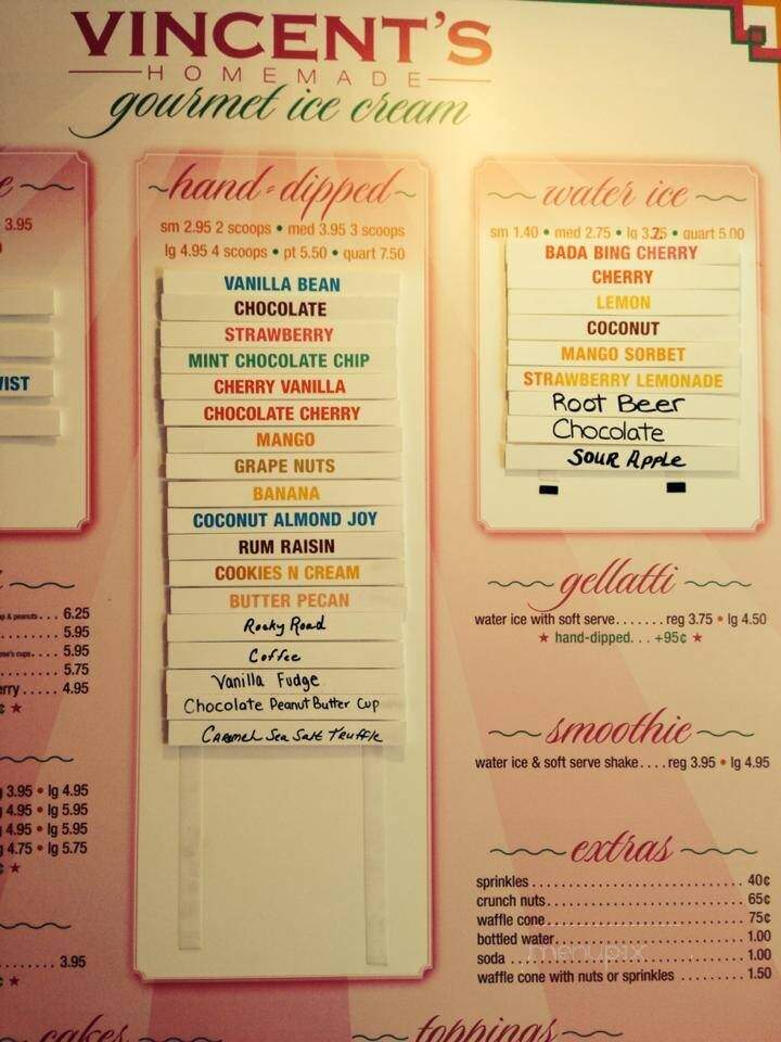 Vincent's Ice Cream Shop - Mount Holly, NJ