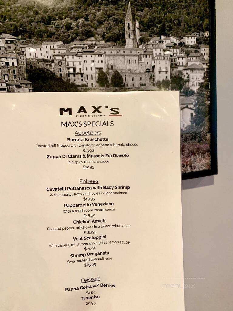 Max's Pizza and Bistro - Scotch Plains, NJ