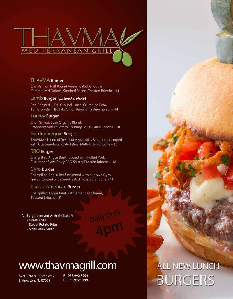 Thavma Mediterranean Grill - Livingston, NJ