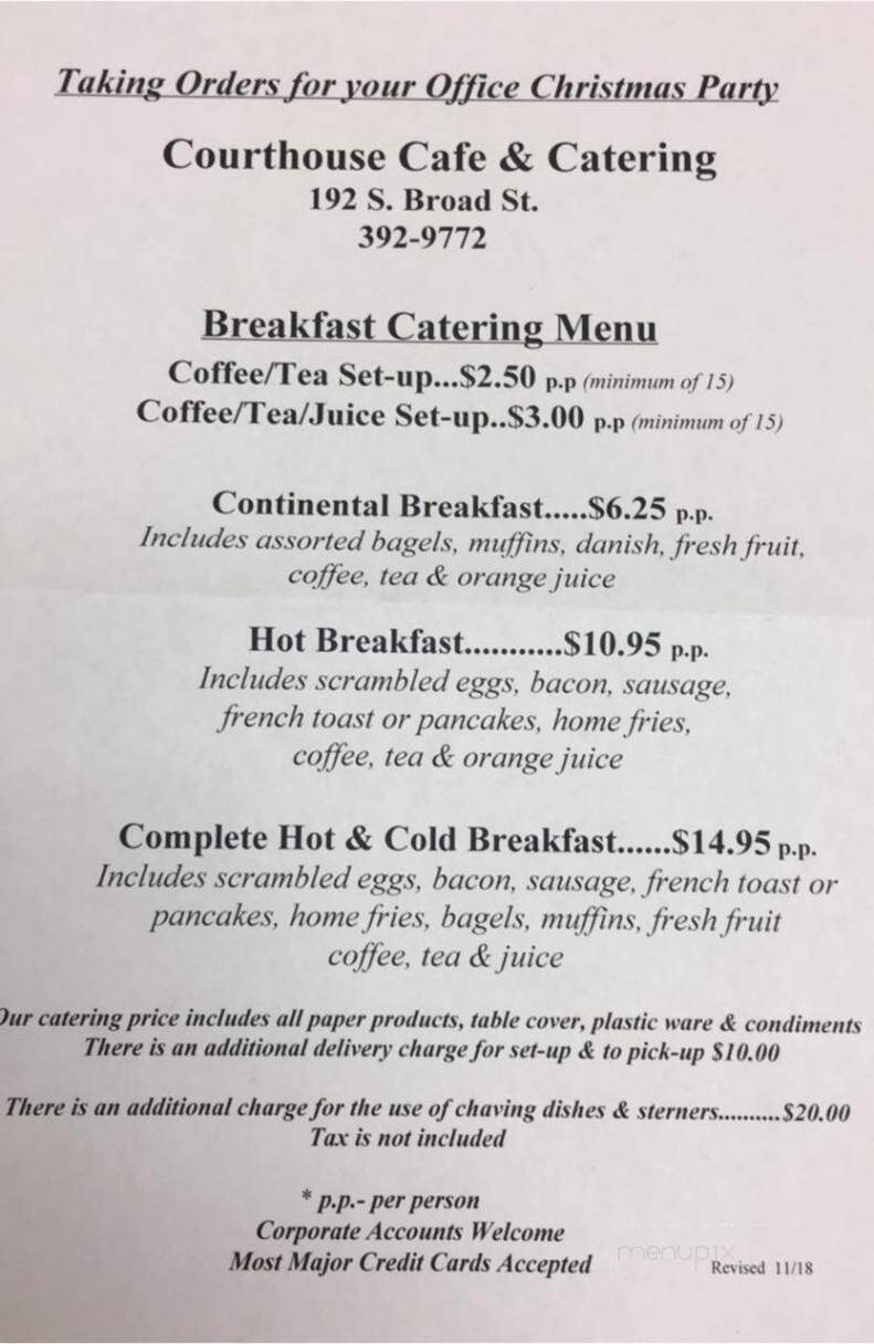 Courthouse Cafe & Catering - Trenton, NJ