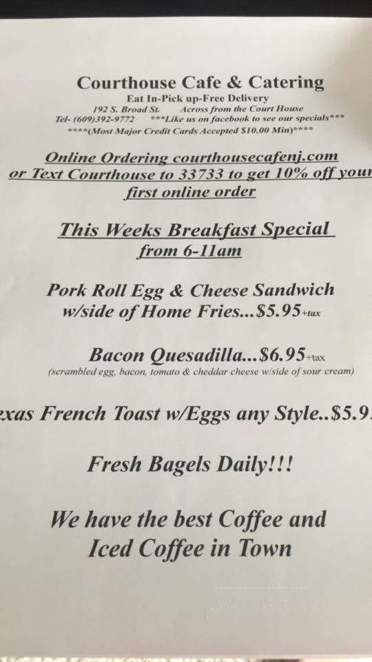 Courthouse Cafe & Catering - Trenton, NJ