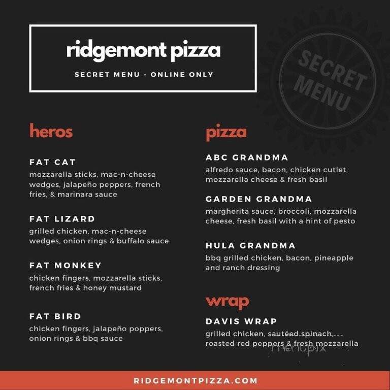 Ridgemont Pizza and Restaurant - Park Ridge, NJ