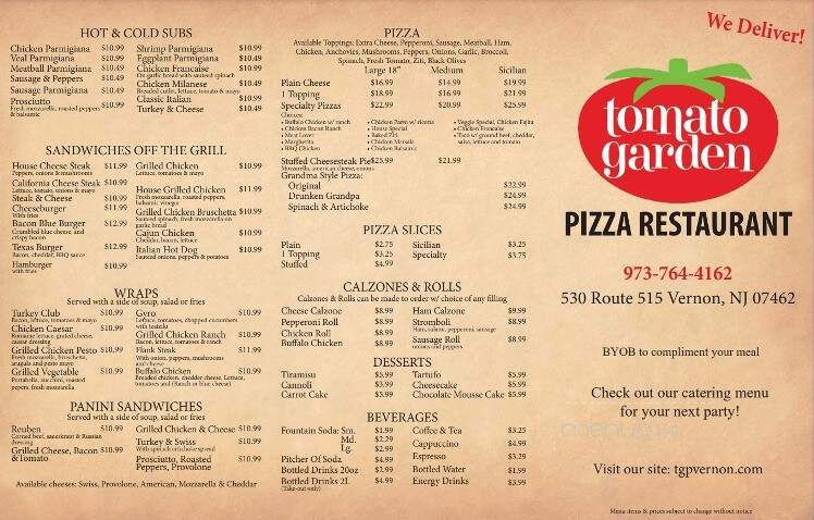 Tomato Garden Pizza Restaurant - Vernon Township, NJ