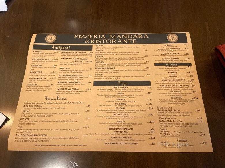 Pizzeria Mandara - Wyckoff, NJ