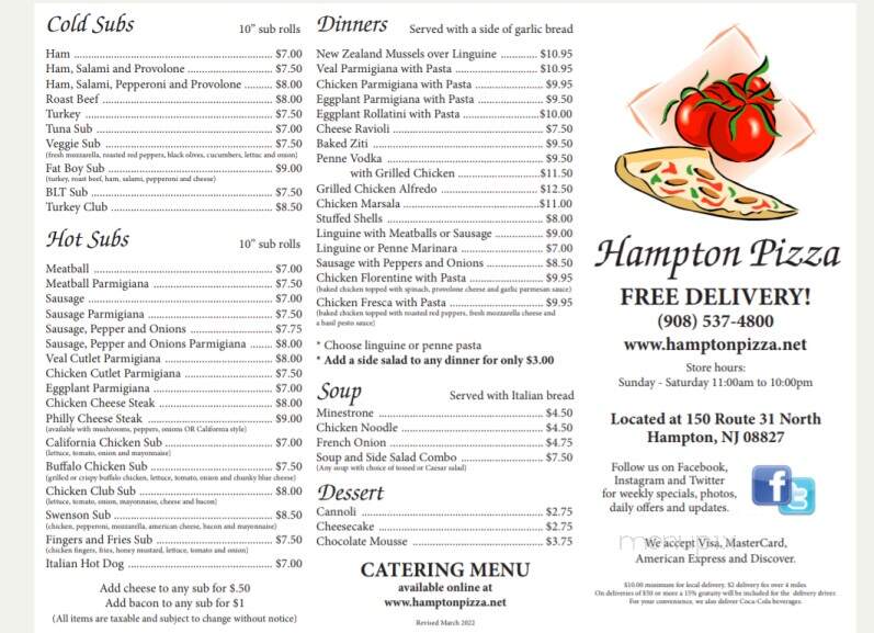 Hampton Pizza - Hampton, NJ