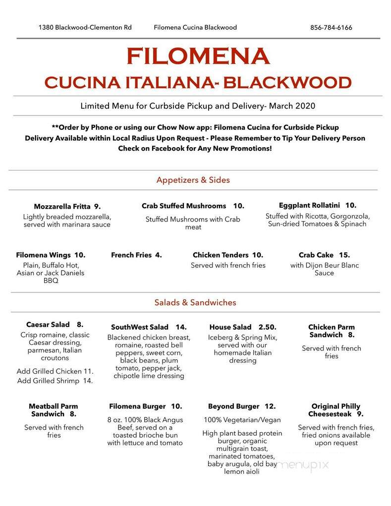 Filomena Cucina Italiana - Clementon, NJ