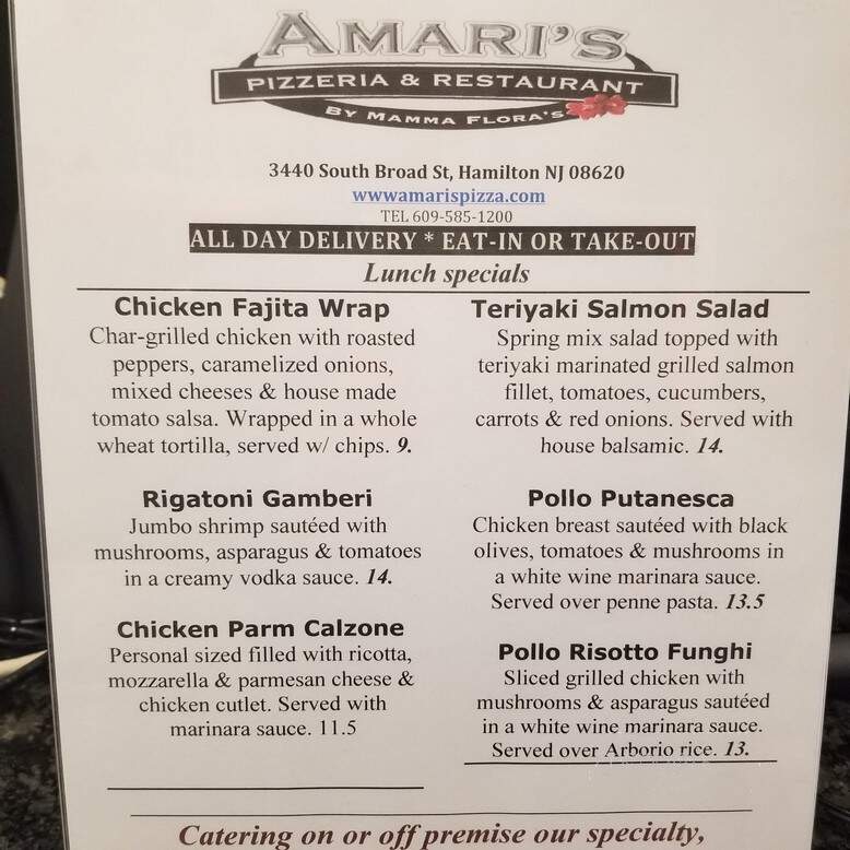 Amari's Pizzeria & Restaurant - Hamilton, NJ