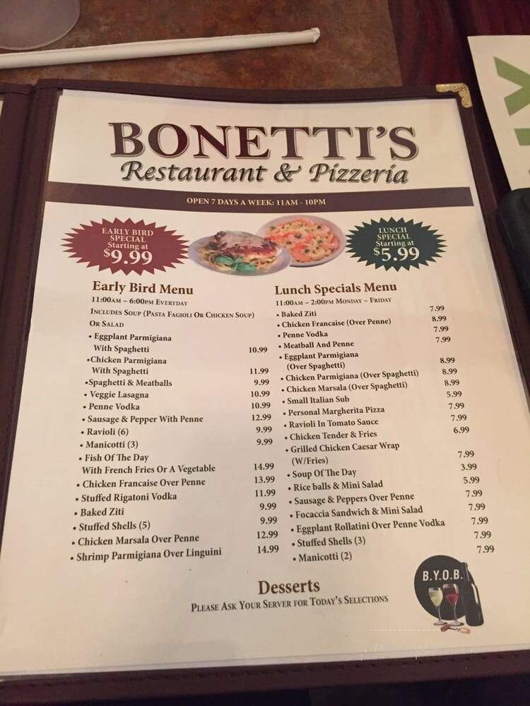 Bonetti's Pizza - Old Bridge, NJ