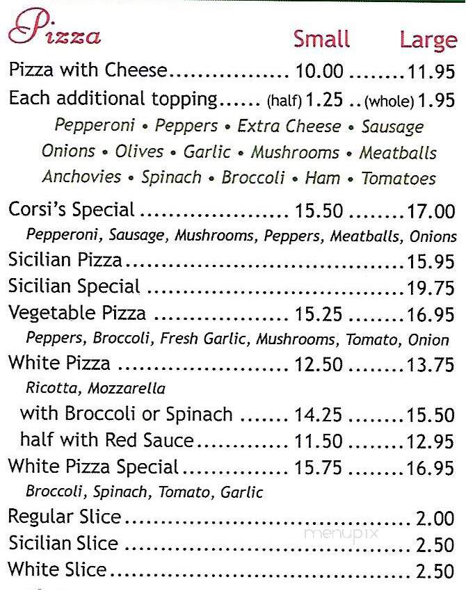 Corsis Pizza - Howell, NJ