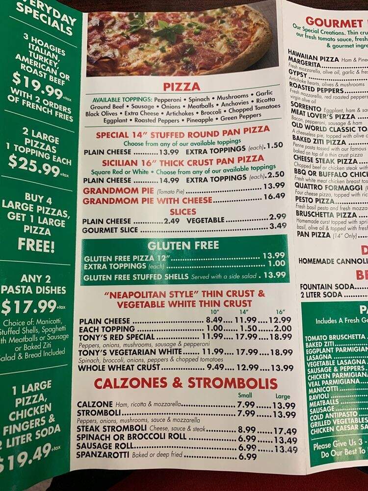 Tony's Pizzaria - Haddonfield, NJ