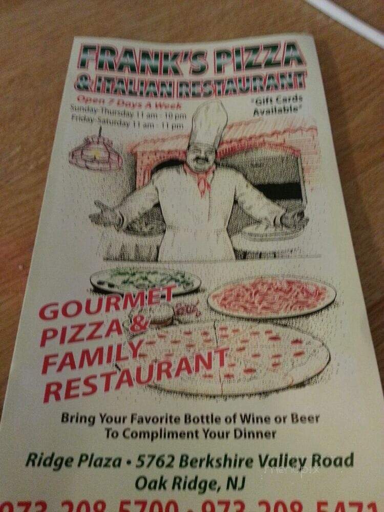 Frank's Pizza - Oak Ridge, NJ