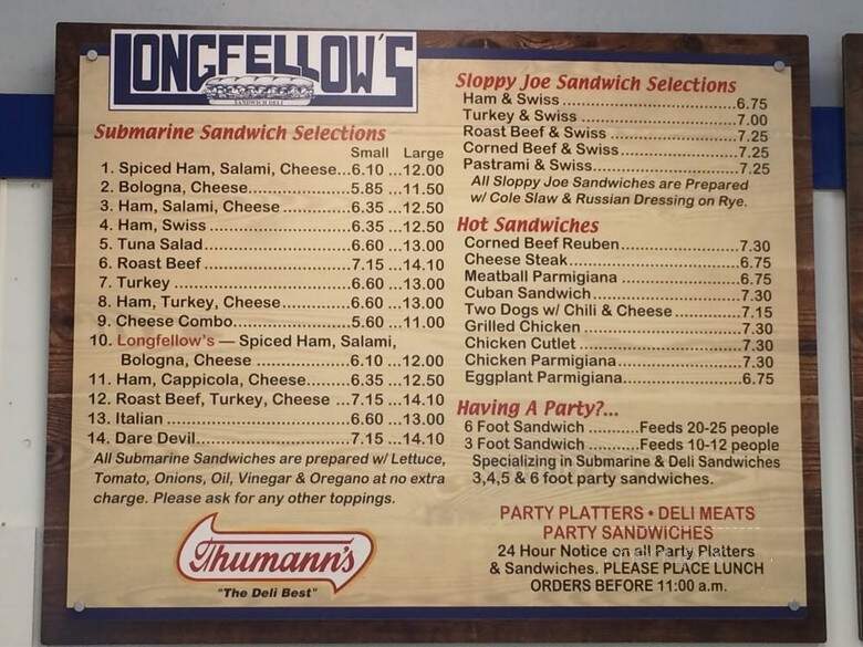 Longfellow's Sandwich Deli - Morristown, NJ