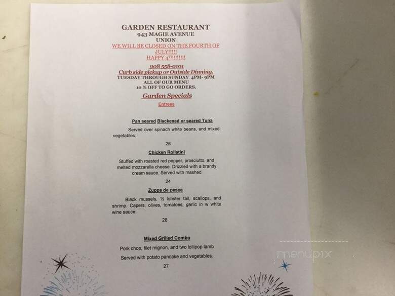 Garden Restaurant - Union, NJ