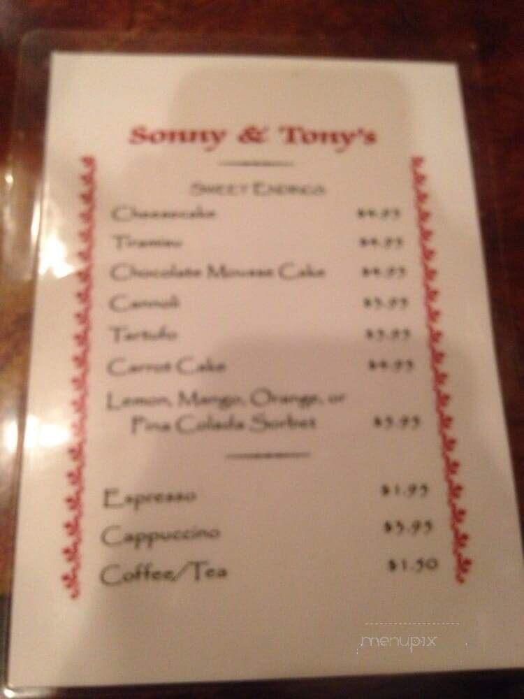 Sonny & Tony's Pizza & Italian - Mahwah, NJ