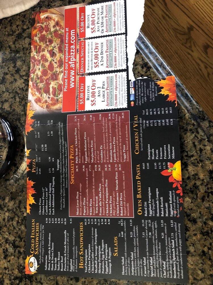 Anthony Franco's Pizza - Ramsey, NJ