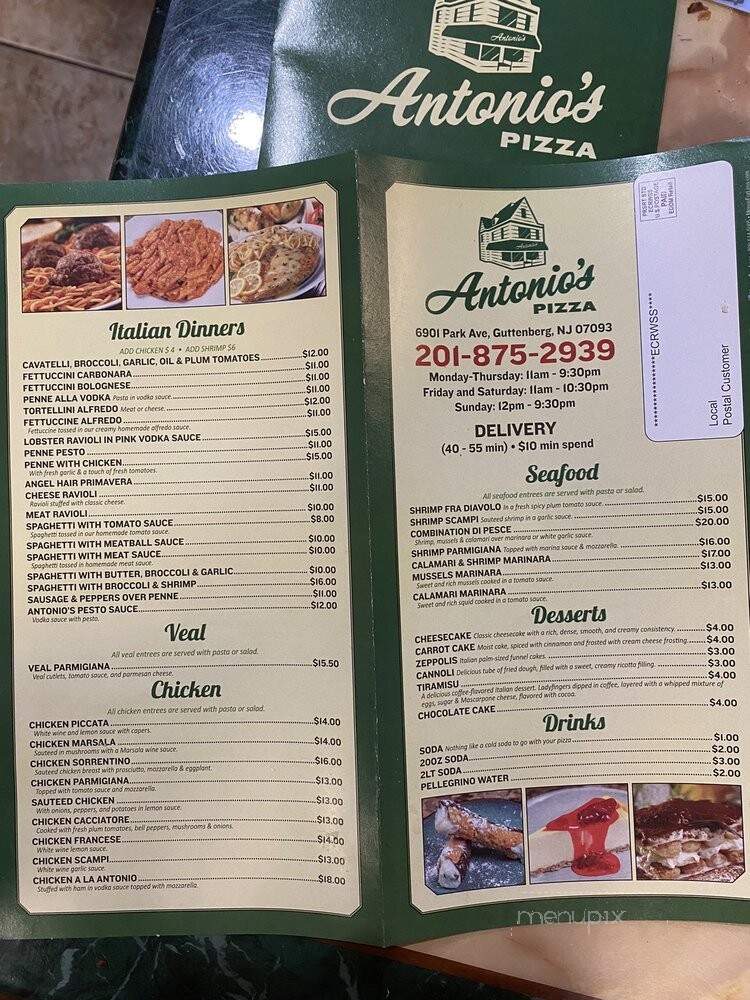 Antonio's Restaurant & Pizza - Guttenberg, NJ