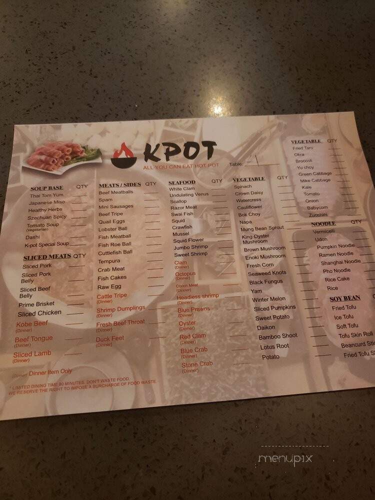 Kpot Ayce Rolling Hot Pot - Fort Lee, NJ