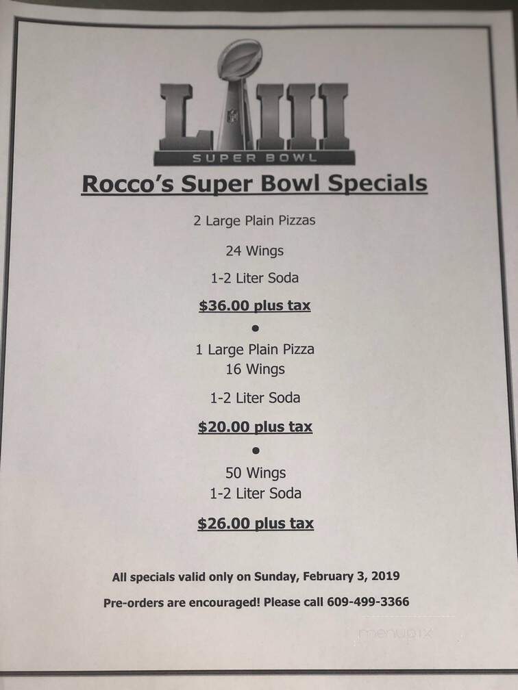 Rocco's Pizza & Italian Restaurant - Florence, NJ