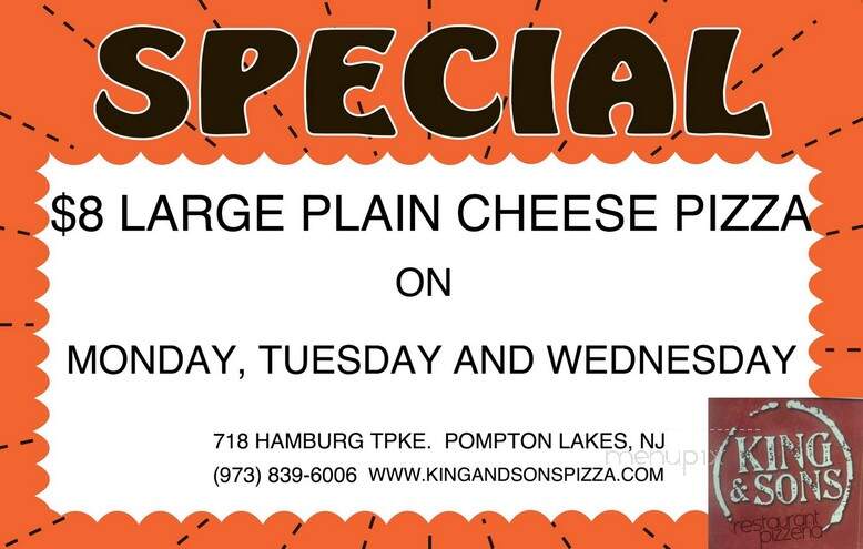 King & Sons Pizzeria Inc - Pompton Lakes, NJ