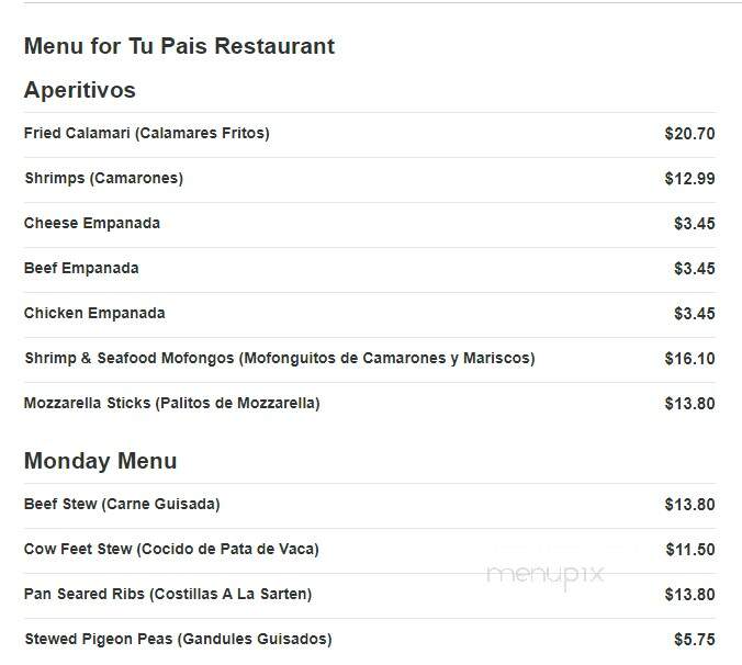 Tu Pais Restaurant - Newark, NJ