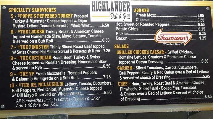 Highlander Deli - West Milford, NJ