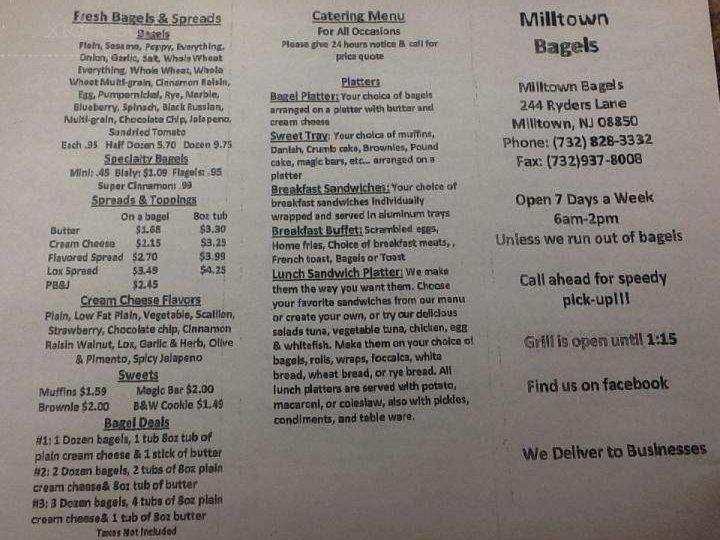 Milltown Bagels - Milltown, NJ