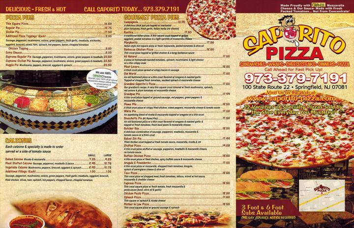 Saporito Pizza - Springfield, NJ