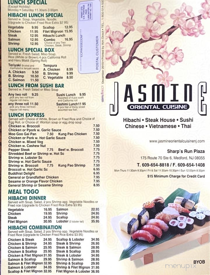 Jasmine Oriental Cuisine - Medford, NJ